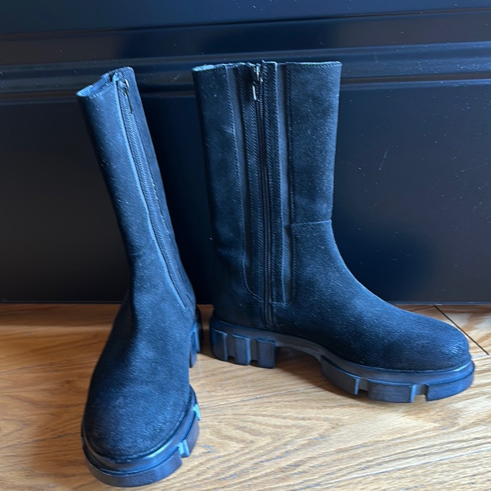 Black Suede Women's Boots